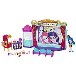 Игровой набор мини-кукол Кинотеатр из серии My Little Pony Equestria Girls (Hasbro, C0409EU4) - миниатюра